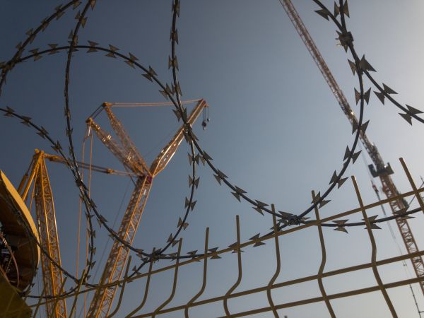 Barbed Wire Fence Construction