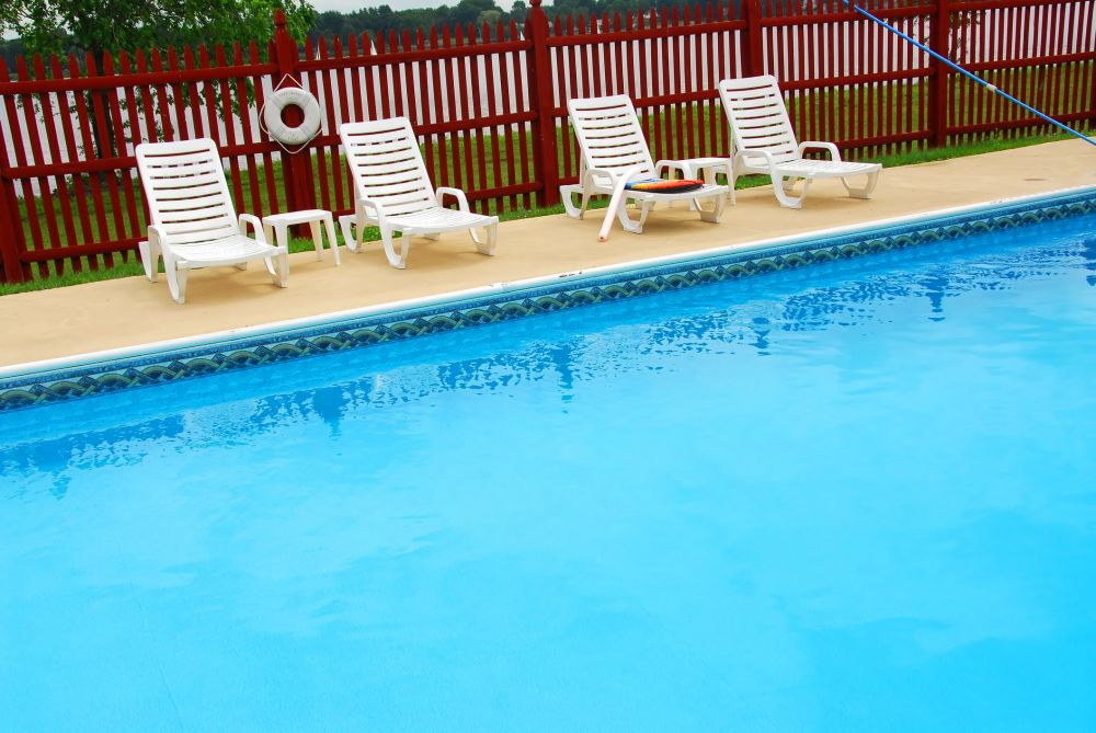 Wood Pool Fence Installation